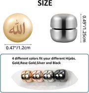 Boffdock Hijab Magnets Pins Allah,4 Pairs Hijab Magnetic Pins for Women Muslim- Pinless Magnetic Hijab Pins, No-Snag Multi-Use Hijab Round Magnets