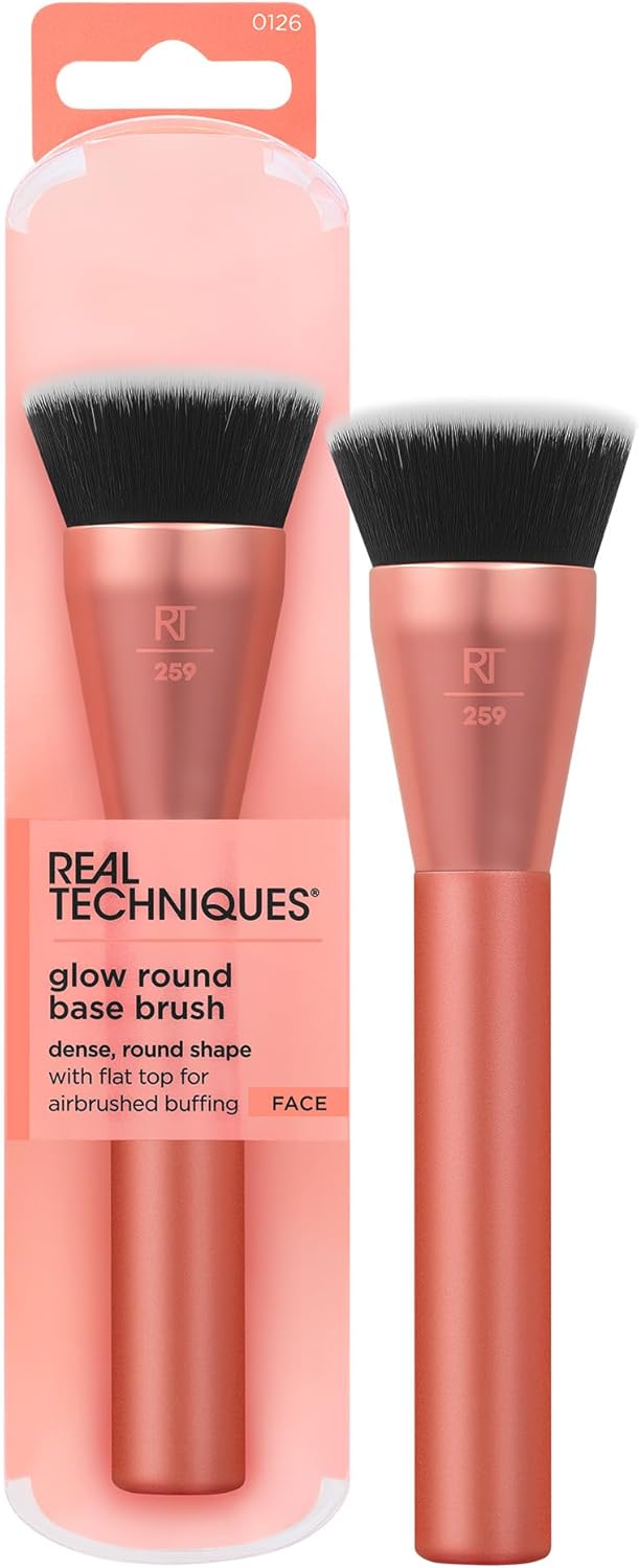 Real Techniques Bubble Blending Makeup Brush, Multipurpose Face Brush for Liquid, Cream, & Powder Products, Unique Bubble Brush Head, Synthetic Bristles, Vegan & Cruelty Free, 1 Count