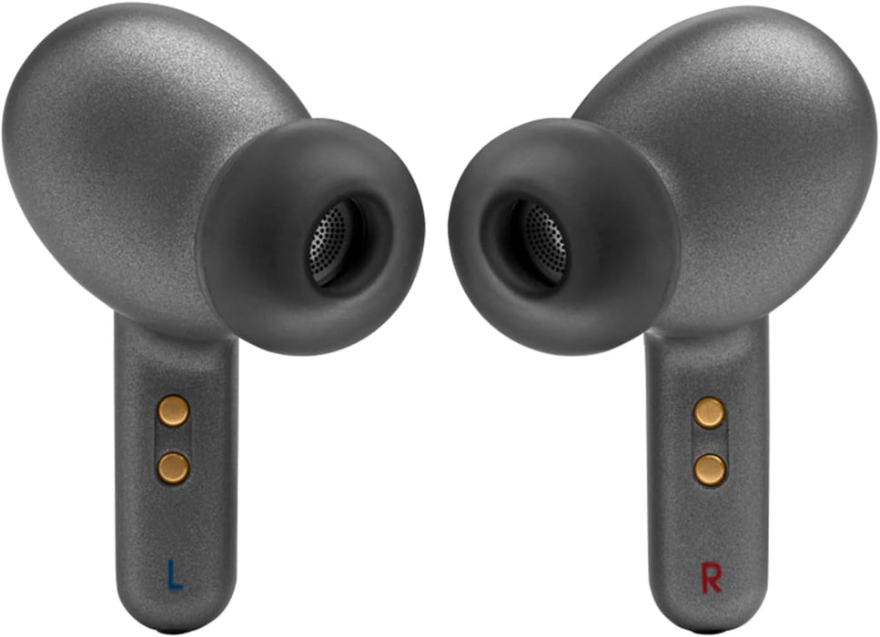 JBL Live Pro 2 True Wireless Noise Cancelling Earbuds, JBL Signature Sound, Smart Ambient, 40H Battery, 6 Microphones, Oval Tube, Multi-Point Connection, IPX5 Water Resistant - Black, JBLLIVEPRO2BLK