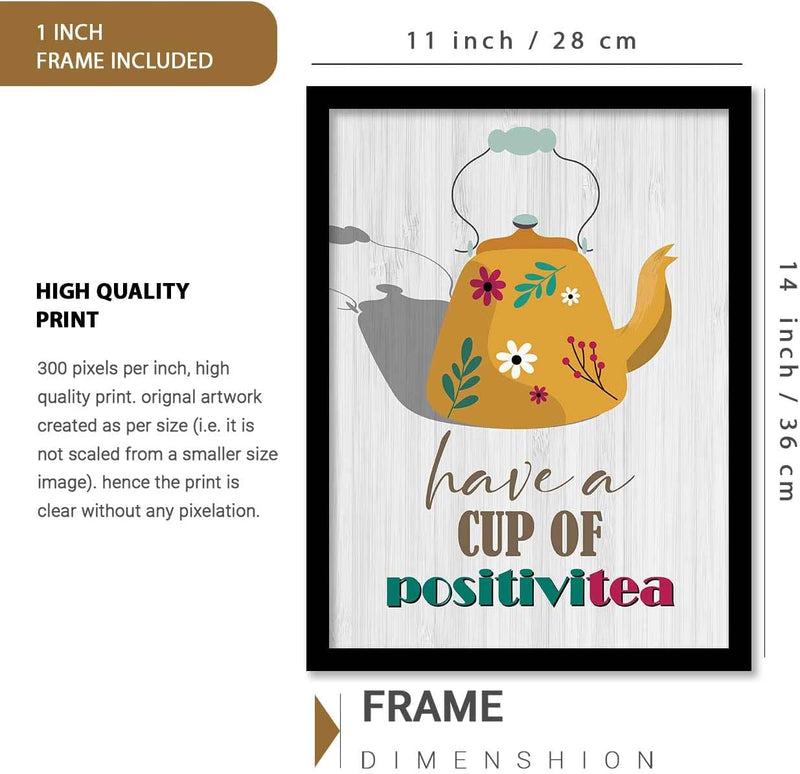 kotart - Photo Frames for Kitchen and Restaurant Wall Decoration - Food Quotes Frames for Kitchen Wall Decor - Wall Poster with Frame (11 inch x 11 inch, Multi) design-1