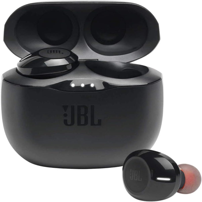 JBL Tune 125TWS True Wireless In-Ear Headphones - JBL Pure Bass Sound, 32H Battery, Bluetooth, Fast Pair, Comfortable, Wireless Calls, Music, Native Voice Assistant, Android and iOs Compatible (Black)