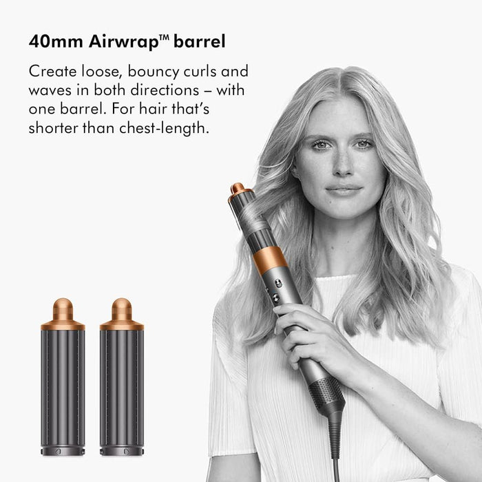 Dyson New Dyson Airwrap Hair Styler - HS05 2022 (Nickel/Copper) (Multi-functional Attachments Are The Perfect Alternatives to a Curling Iron, Wand & Blow Dryer Brush )