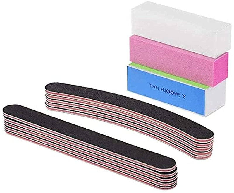 ORiTi 13-Piece Nail File Set Professional Manicure Tools Kit Rectangular Art Care Buffer Block Tools