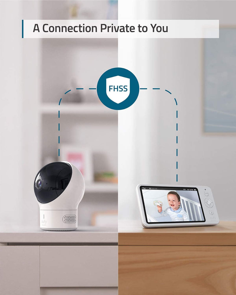 eufy Security Space View Baby Monitor B2C - UK GrayWhite - T83002D3