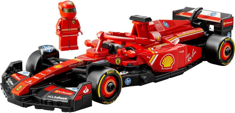 Speed Champions Ferrari SF-24 F1 Race Car Toy with a Collectible Formula 1 Driver Minifigure - Model Kits for 10+ Year Old Boys & Girls or Adult Motorsport Fans 77242