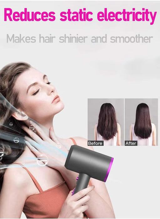 Cronier Supersonic Hair Dryer – 5 Nozzle Set, 1800W Powerful Blow Dryer with Low Noise, Fast Drying, Cool Shot & Diffuser – For Women & Men