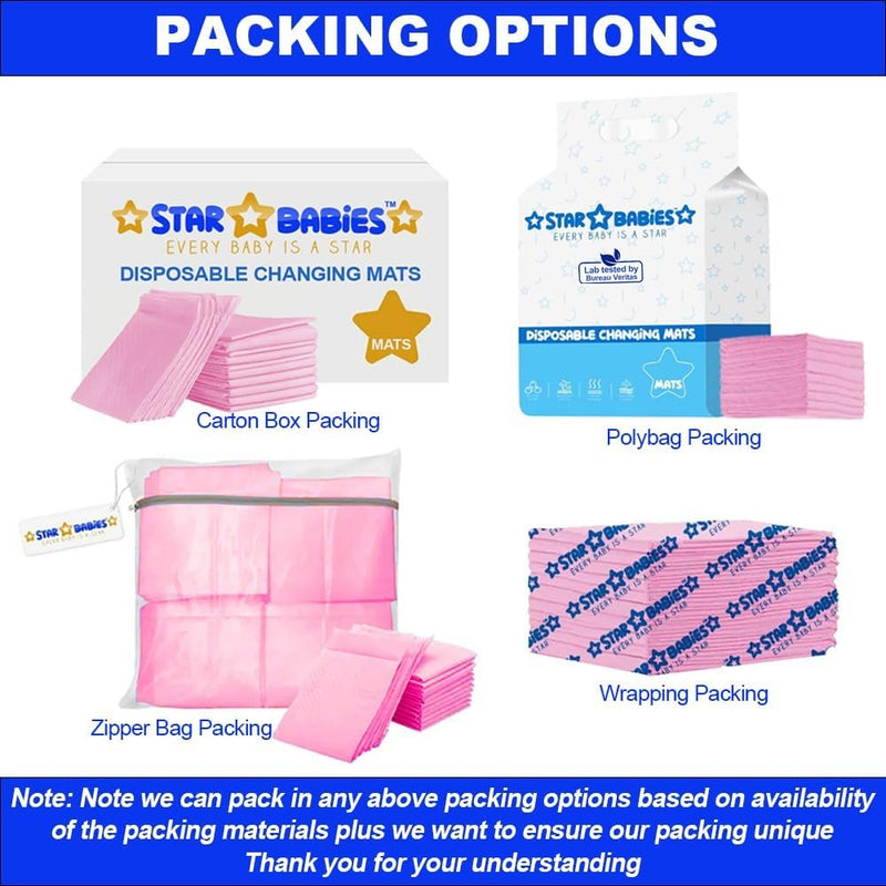 Star Babies Pack of 2 (10pcs Disposable Changing Mats + Kids Face Towel)