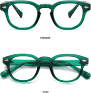 Unisex Vintage Retro Round Style Tinted Sunglasses For Men Women Fashion Circle Sun Glasses 46mm - green, C13 Emerald Green Frame Clear Lens