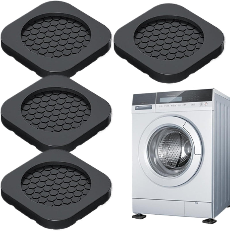 Vibration Pads for Washer and Dryer, Non Slippery Feet Pads for Dryer, Anti Vibration Pads Set of 4 for Washing Machine, Stops Washer Dryer Moving, Walking