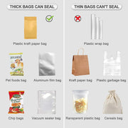 KASTWAVE Mini Bag Sealer, 2 in 1 Portable Rechargeable Handheld Vacuum Heat Sealer and Cutter for Chip Bags Plastic Bags Snack Storage Cookies Freshness Kitchen Food, White