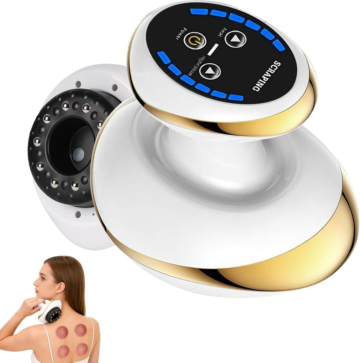 Lymphatic Drainage Device Cellulite Massager, 4-in-1 Massager with Vacuum Cupping Therapy & Gua Sha Electric, Electric Cupping Device for Skin Tightening & Blood Circulation, Anti-Cellulite Massage – image 2