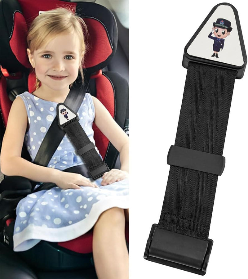 Goodern Kids Seat Belt Adjuster,Adjustable Car Seatbelt with Clips Car Universal Seatbelt Adjuster to Protect Child's Neck and Face,Comfort Neck Protector Belt for Children's Travel Essential-Black