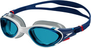 Speedo Unisex Adult Biofuse 2.0 Swimming Goggles, Mirror Black, One Size - One Size Ammonite Blue/White/Red/Blue