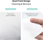 BezBezz Disposable Face Towels 80 Count, 100% Natural Biobased Face Towel for Sensitive Skin, Ultra Thick Super Absorption Large Clean Facial Cloth, Skincare Makeup Remover Dry Wipes