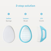 FridaBaby DermaFrida the FlakeFixer Cradle Cap Treatment System: 3-Step Cradle Cap Kit, Soothes Baby's Scalp, Prevents Dryness and Flakes, Sponge, Brush, and Comb + Storage Stand - FlakeFixer Cradle Cap Kit