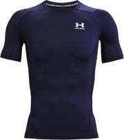 mens Heatgear Armour Short Sleeve Compression T-shirt (pack of 1) - Midnight Navy / / White