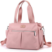 Hobo Handbags Light Nylon Crossbody Bag for Women, Multi Compartment Tote Purse Bags - pink-m