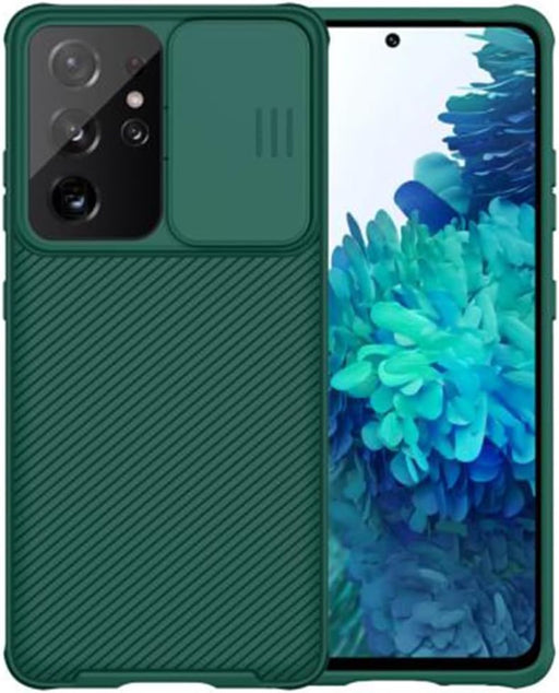 Nillkin Case for Samsung Galaxy S21 S 21 (6.2" Inch) CamShield Pro Slider Camera Close & Open Double Layered Protection TPU + PC Blue Color - Galaxy S21 Ultra Deep Green