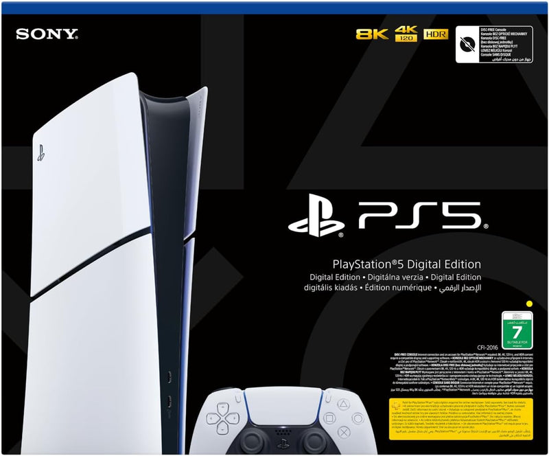 PlayStation 5 Digital Console (New 2023 Slim Model)- UAE Version, 1 Year Manufacturer Warranty