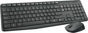 Logitech MK235 Wireless Keyboard And Mouse Combo, 2.4 Ghz, English/ Arabic, Black - English/Arabic Layout MK235