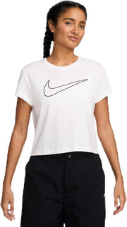 Womens Sportswear Club Label Mid TEES AND T-SHIRTS (pack of 1) - WHITE/BLACK