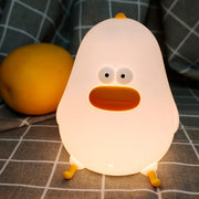 LEDHOLYT Night Light for Kids, Cute Silicone Nursery Pear Lamp for Baby and Toddler,Fruit NightLight for Boys and Girls,Squishy Night Lamp for Bedroom,Kawaii Bedside Lamp for Kids Room (Pear) - jaune