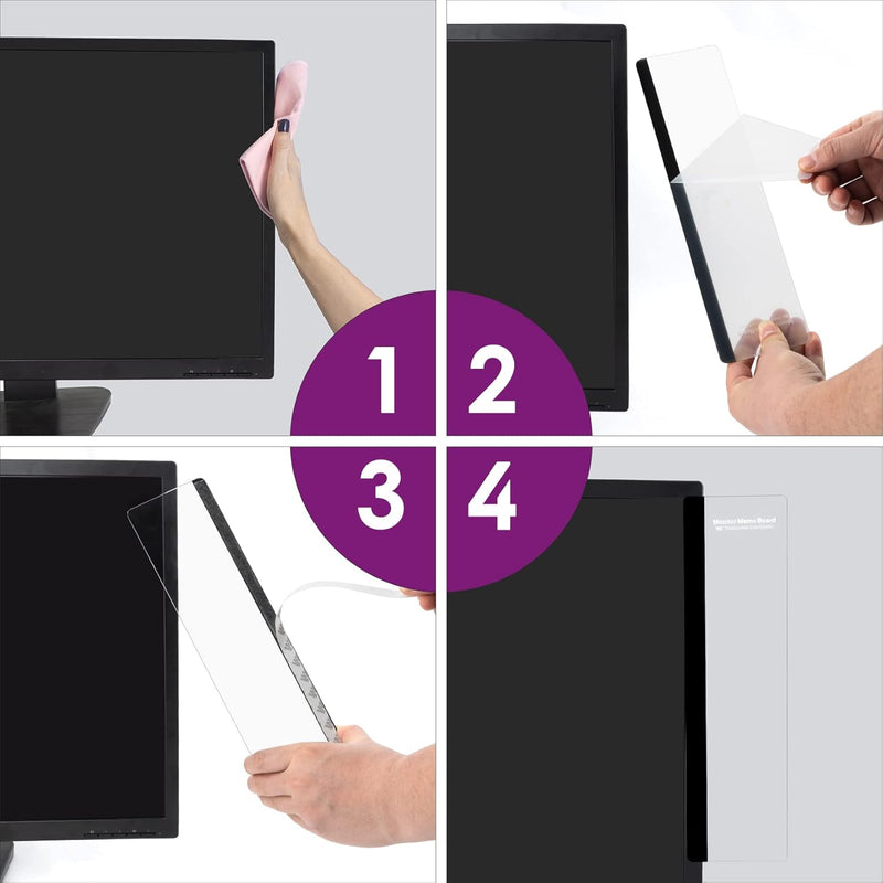 Office Desk Accessories 2pcs Computer Monitor Memo Board Computer Message Board Office Supplies for Women Men Computer Sticky Note Holder Home Office Accessories Office Desktop Message Office Decor