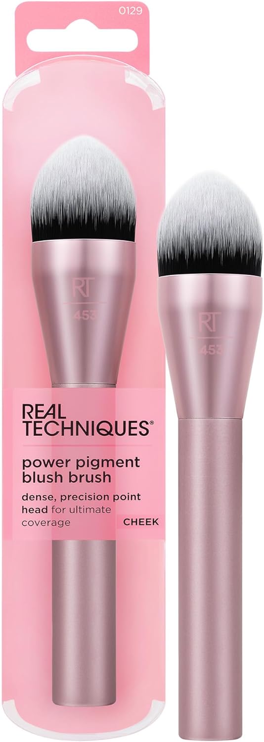 Real Techniques Bubble Blending Makeup Brush, Multipurpose Face Brush for Liquid, Cream, & Powder Products, Unique Bubble Brush Head, Synthetic Bristles, Vegan & Cruelty Free, 1 Count