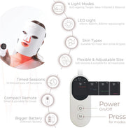 stylPro Wavelength LED Face Mask - Multi-Mode Skincare with Red, Blue, Near-Infrared Light for Wrinkles, Blemishes - Flexible, Rechargeable, User-Friendly, Designed in UK, Professional-Grade