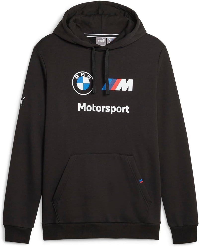 mens Bmw M Motorsport Essentials Fleece Hoodie Hooded Sweatshirt - Black