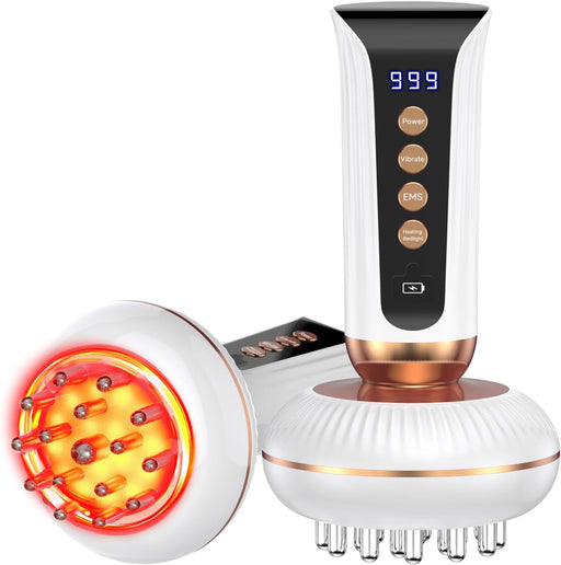 4-in-1 Lymphatic Drainage Massager Anti Cellulite Body Sculpting Device Red Light Heat Vibration, Reduce Cellulite Stretch Marks Fat, for Belly Legs Arms Stomach Pain Relief