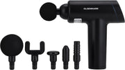 Olsenmark 6-in-1 Percussion Massage Gun Cordless & Rechargeable Deep Tissue Massager with 6 Detachable Heads, 6 Speed Levels, Ergonomic Grip for Full-Body Pain Relief, Stress Reduction, Black