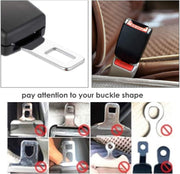 2Pc Universal Seat Belt Buckle Extensions Child Seats Car Safety Seat Belt Buckles Stopper Clamp,12X4.7cm (Black)