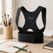 Fitto Adjustable Posture Corrector Back Support - Black