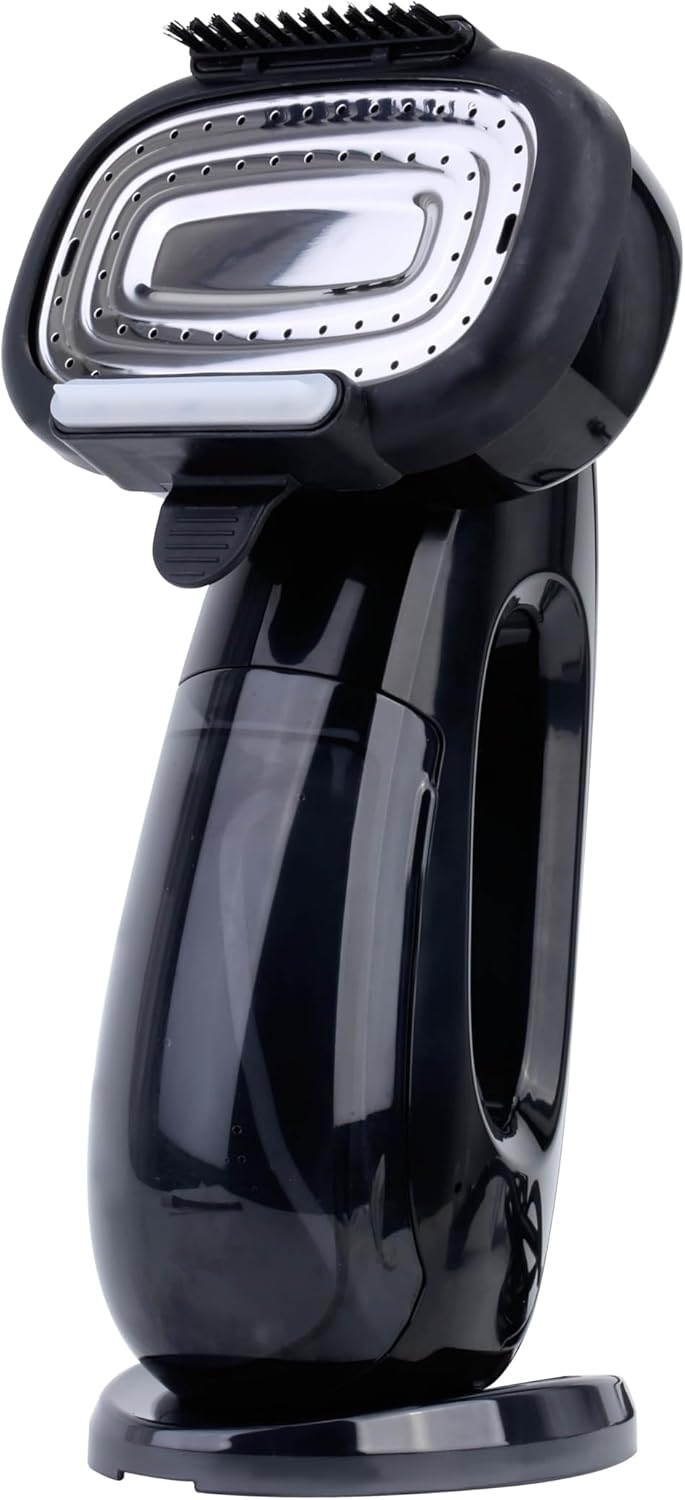 Sonashi Garment Steamer With Digital LED Display | 3 Level Steams | Continuous Work -30 Min With Auto-Shut Off Function | Detachable Tank Capacity & Removable Fabric Brush 300 ml 2000W SGS-323 Black