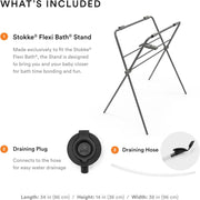Stokke Flexi Bath Stand - Made to Fit Stokke Flexi Bath Foldable Baby Bath Tub - Lightweight & Easy to Store - Convenient, Comfortable & Safe - Best for Newborns Up to 10 kg/21 lbs - Grey - Accessories Stand for Stokke Flexi Bath