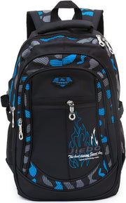 Jungen Schultasche Teenager Schulrucksack Jugendliche Rucksack Schule Daypacks Kinder Gro Schulranzen Wasserdicht - 1-Blue