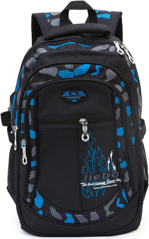 Jungen Schultasche Teenager Schulrucksack Jugendliche Rucksack Schule Daypacks Kinder Gro Schulranzen Wasserdicht - 1-Blue