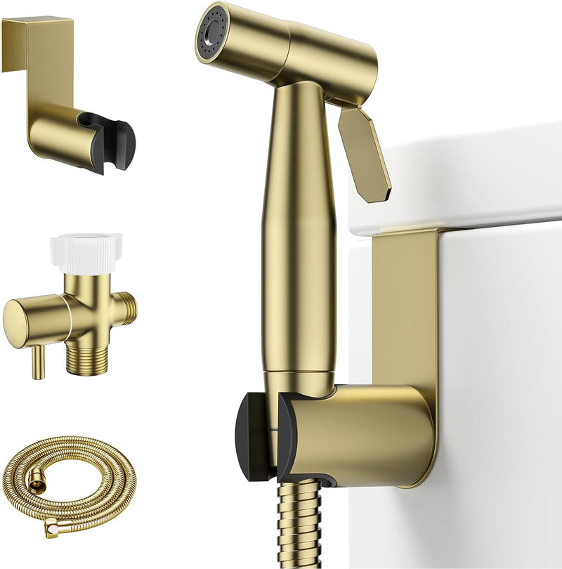 Arofa Black Bidet Sprayer, Handheld Bidet Sprayer for Toilet - Bidets for Existing Toilets Adjustable Water Pressure Control with Bidet Hose, Cloth Diaper Bidet Toilet Sprayer for Baby/Feminine Wash