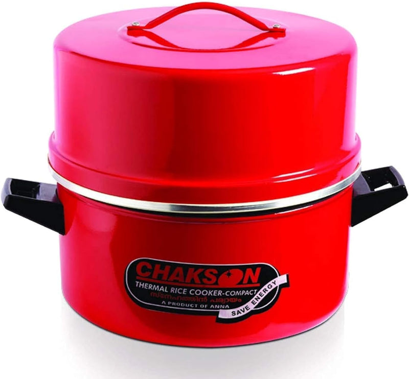 ANNA ALUMINIUM Chakson Choodarapetty DLX Aluminum Pot Thermal Rice Cooker (1 Kg 5L, Red, 7 Liters)
