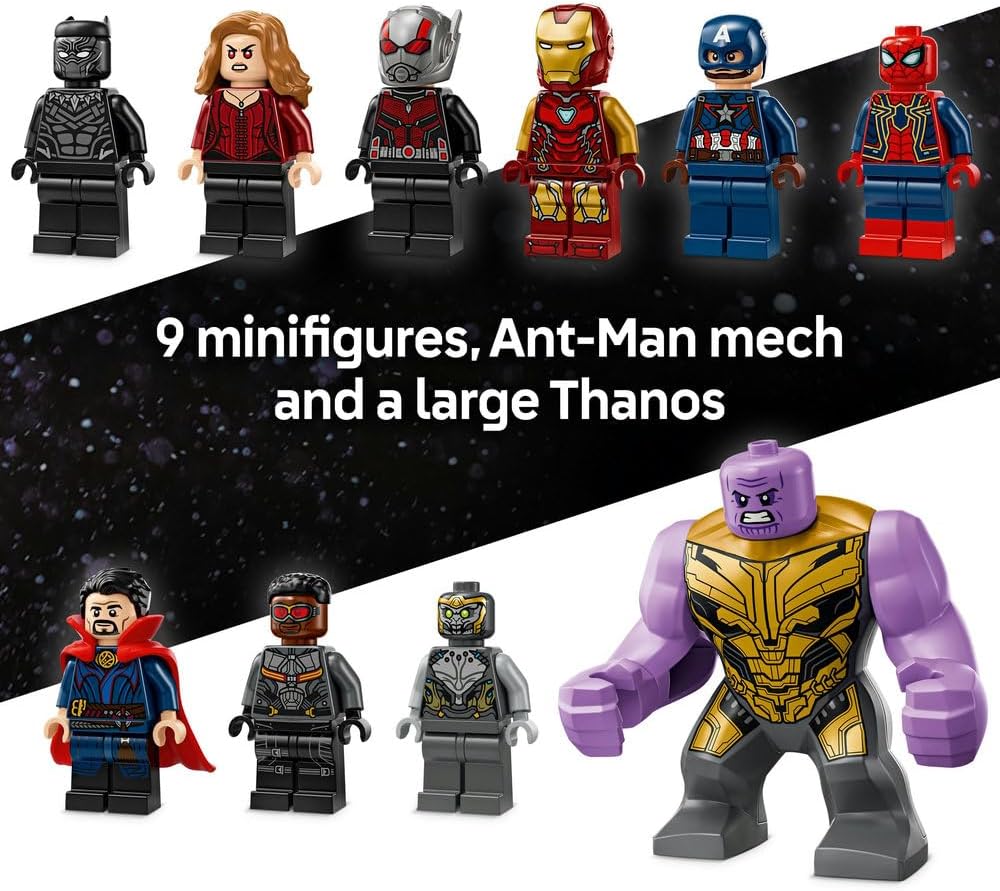 Marvel Avengers: Endgame Final Battle 76323 Building Toy, Thanos Figure, Ant-Man Mech & 9 Minifigures, Play Set, Gift for 10+ Year Old Boys & Girls, 621 Pieces
