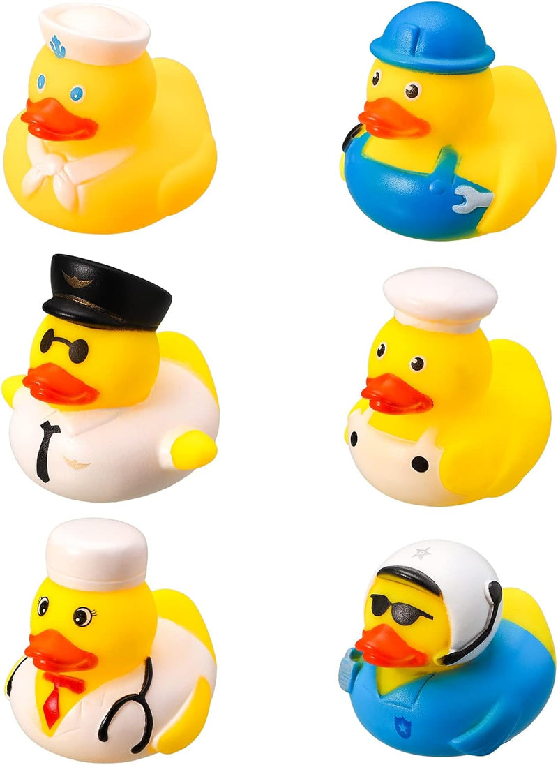 Tagaremuser Pack of 6 Bath Toys Baby Bath Duck Funny Rubber Duck Rubber Bath Ducks Colourful Rubber Ducks Float and Bath Ducks