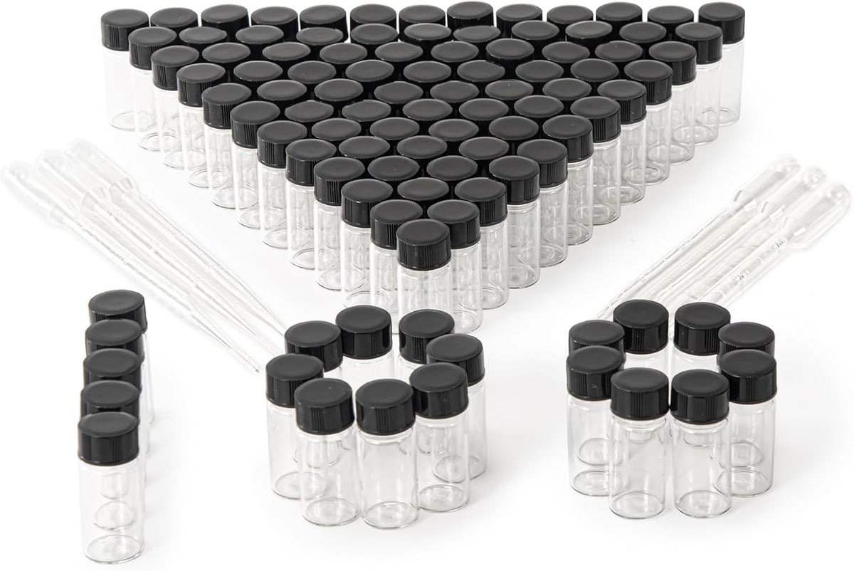 5ml Clear Small Glass Vials 100pcs with Screw Caps(100pcs) – image 6