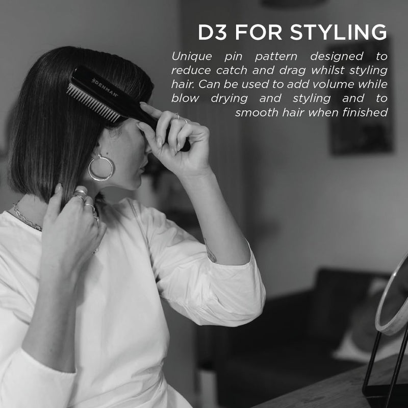 Denman Classic Styling Brush 7 Rows - D3 - Hair Brush for Blow-Drying & Styling â€“ Detangling, Separating, Shaping & Defining Curls