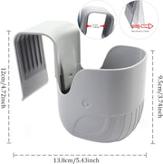 Car Seat Cup Holder, Drink Bottle Holder Child Safety, Seat Drink Holder Non-slip, Classic Gray Cup Organizer Portable, ABS Elastic Hook Cup Holder Universal Multi-purpose Cup Holder for Car Seat