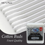 Cool & Cool Organic Paper Ear Buds - 50's - Black - Round Thick Tips,Cotton Swabs,100% Cotton,Double Tipped,Hygienic,Gentle & Safe Swabs for Ears