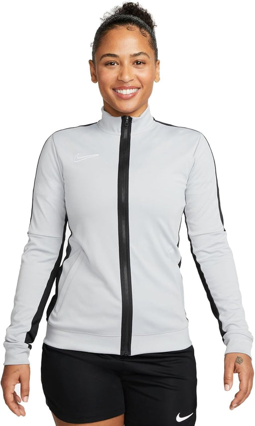 Women's W Nk Df Acd23 Trk Jacket K Knit Soccer Track Jacket - Wolf Grey/Black/White