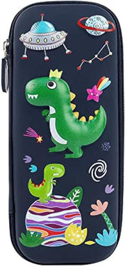 3D EVA Pencil Case Organizer - Cute Dinosaur Design for Kids, Boys, Girls, Teens - Large Capacity School Supply Organizer, Durable Hard Shell Pen Box, Stationery Pouch for Students