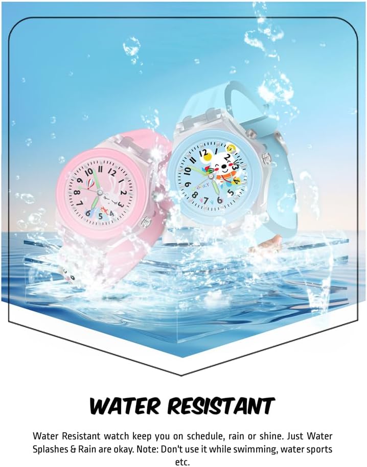 SPIKY Analog Watch for Kids | 3D Cartoon | 7 Multicolor LED Luminous Disco Lights with Silicone Strap | Unisex Best Birthday Gift | Analogue Wrist Watches for Boys & Girls | Age 3-10 Yrs