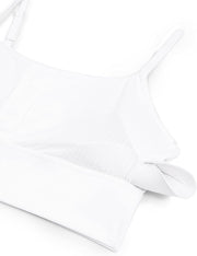 CRZ YOGA Women's V Back Longline Sports Bra with Adjustable Straps Wireless Workout Padded Yoga Bra Cropped Tank Tops